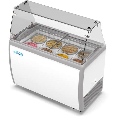 Koolmore 50 in. 8 Tub Ice Cream Dipping Cabinet Display 